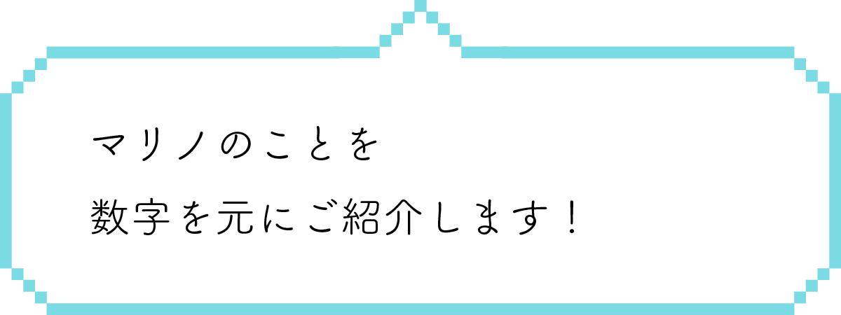 マリノのことを数字を元にご紹介します！